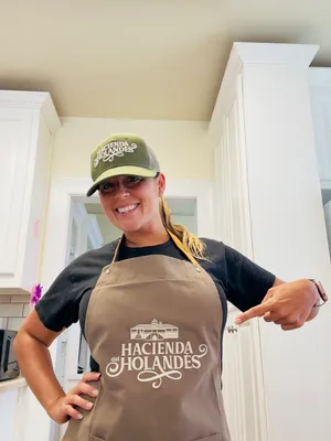 Trucker Hat -  Serving looks and dinner Rocking my favorite kitchen duo  this bold apron and matching hat that bring just the right flavor to my cooking game Whether Im flipping pancakes or roasting something special these essentials keep me feeling confident clean and camera-readyBecause style belongs in the kitchen too