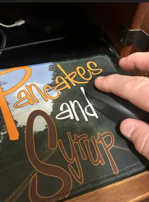 Custom Square Mouse Pad - Me using my mouse pad