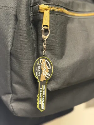 PVC Keychain - Spotted at the workplace being displayed by a clientco-worker