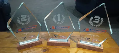 Trophies on display