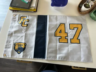 Rectangle Flag - Had a small flag made to fly below a team flag on our tailgate pole to support my son who is playing college football