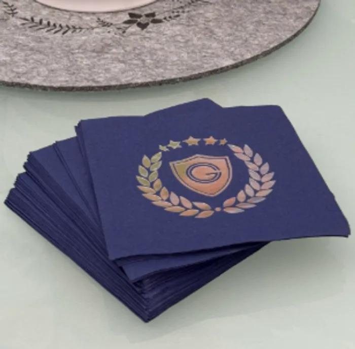 CustomPatchFactory.Com - Custom Foil Stamped Beverage Napkin