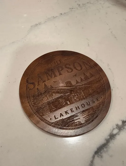 CustomPatchFactory.Com - Custom Handmade Walnut Coaster