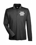 Team 365 Men's Zone Sonic Heather Performance Quarter-Zip Black Heather