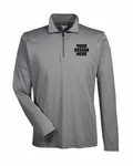 Team 365 Men's Zone Sonic Heather Performance Quarter-Zip Dk Grey Heather