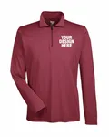 Team 365 Men's Zone Sonic Heather Performance Quarter-Zip Sp Maroon Hthr