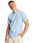 Hanes Adult Beefy-T with Pocket Light Blue