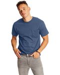 Hanes Adult Beefy-T with Pocket Denim Blue