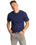 Hanes Adult Beefy-T with Pocket Navy