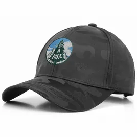 Dark Camou Polyester Baseball Cap - Custom Patch Factory