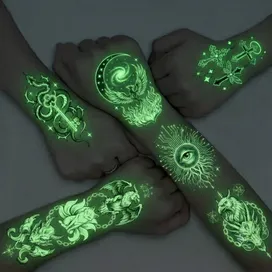 Glow Tattoos with Colorful Imprint - Custom Patch Factory