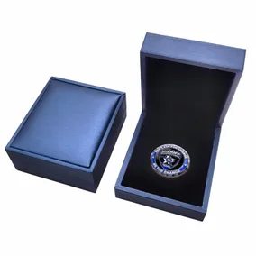 Blue PU Box Blue PU Box - Custom Patch Factory