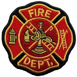 Romulus Fire Department patch 4 X 3-1/4 in  Cheesecloth back #808