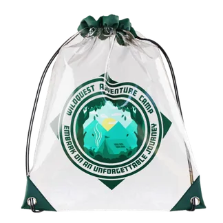 Custom Clear Drawstring Bag - Custom Patch Factory