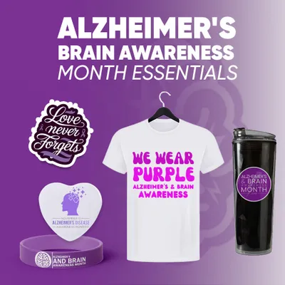 Alzheimer's Brain Awareness Month Essentials - Custom Patch Factory