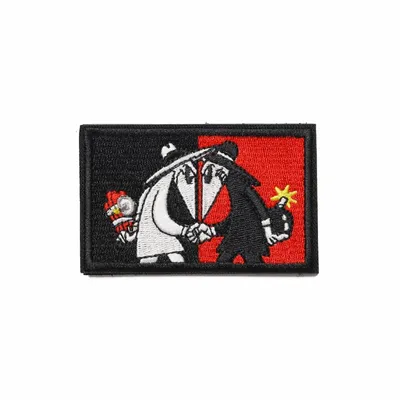 Black and Red White Hat vs Black Hat Patch