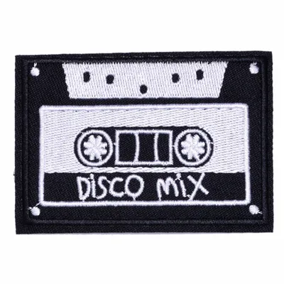 Black and White Disco Mix Vest Patch