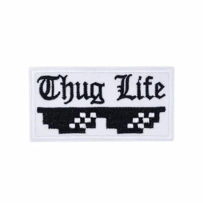 Black and White Thug Life Patch