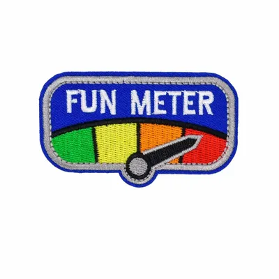 Blue and Grey Fun Meter Patch