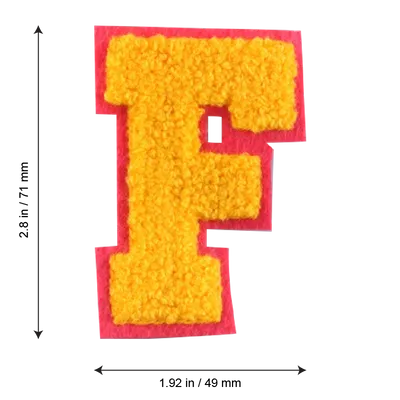 3D Varsity Style Lowercase Pink 5cm Chenille Iron-On Patch