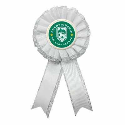 White with silver edge - Custom Patch Factory