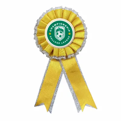 Yellow with silver edge - Custom Patch Factory