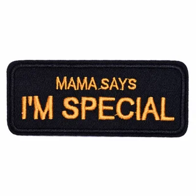 Orange and Black Mama Says Im Special Vest Patch