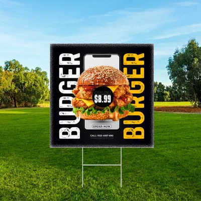 Custom Food Ad Yard Sign
