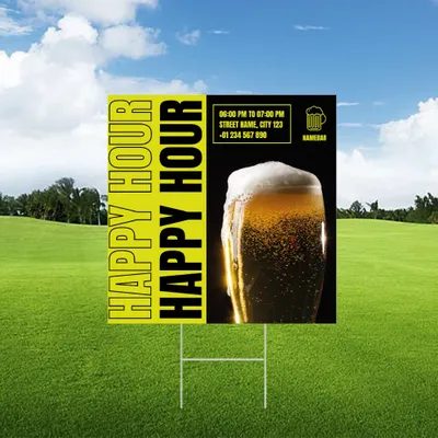Custom Beer Bar Yard Sign