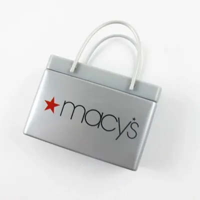 Silver Shopping Bag Tin - Custom Patch Factory