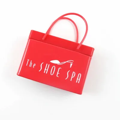 Dark Pink Shopping Bag Tin - Custom Patch Factory