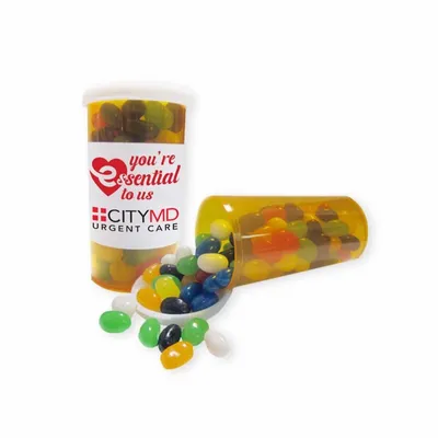 Large Promo Pill Bottles-Gourmet Jelly Beans - Custom Patch Factory