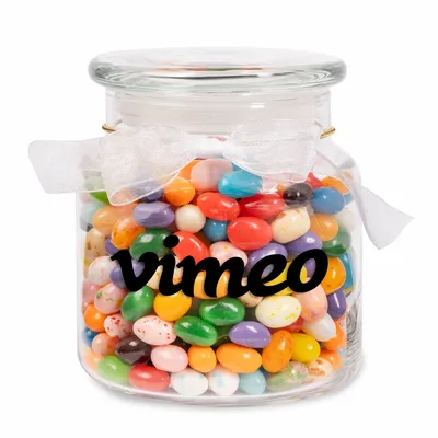 22oz. Glass Jar - Gourmet Jelly Beans - Custom Patch Factory