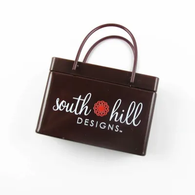 Brown Shopping Bag Tin - Custom Patch Factory