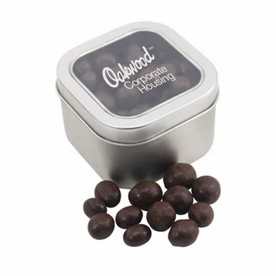 Window Tin with Choc Espresso Beans - Custom Patch Factory