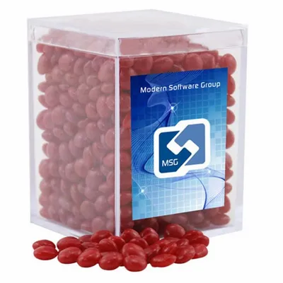 Acrylic Box with Red Hots - Small - Custom Patch Factory