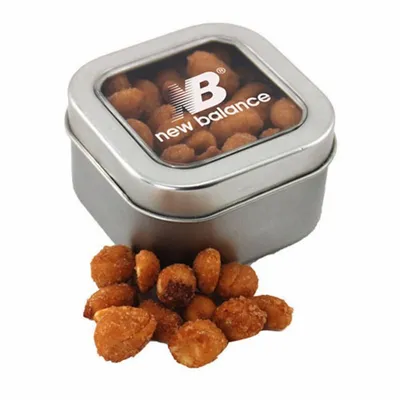 Window Tin with Honey Roasted Peanuts - SBF2500 - Custom Patch Factory