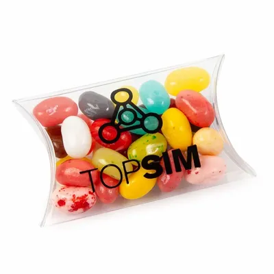 Small Pillow Acetate Box with Jelly Belly - Custom Patch Factory