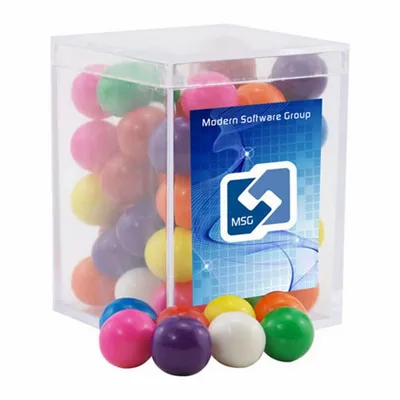 Acrylic Box with Gumballs - Small - Custom Patch Factory