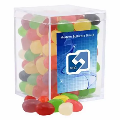 Small Acrylic Candy Box with Assorted Jelly Beans - Custom Patch Factory