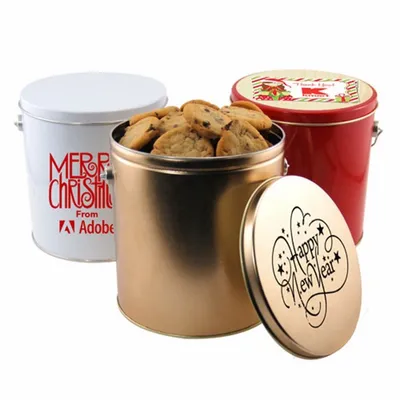 1 Gallon Gift Tin with Cookies - Custom Patch Factory