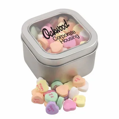 Window Tin with Conversation Hearts - Custom Patch Factory