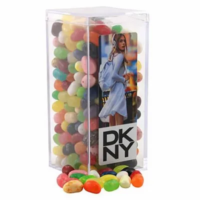 Large Rectangle Acrylic Candy Box with Jelly Belly - Custom Patch Factory