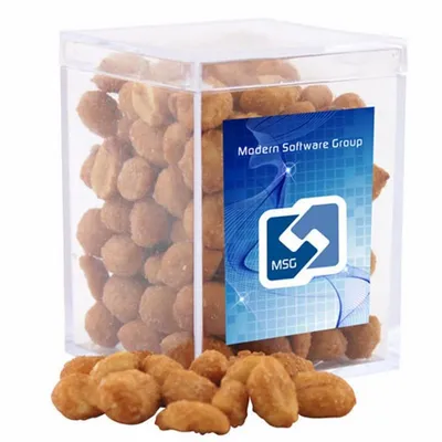 Acrylic Box with Honey Roasted Peanuts - Small - Custom Patch Factory