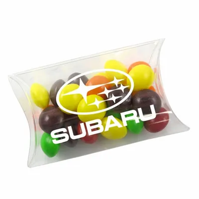 Small Pillow Acetate Box with Skittles - Custom Patch Factory