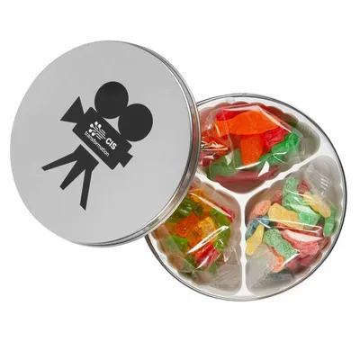Clever Candy Movie Reel Tin - Confections - Custom Patch Factory