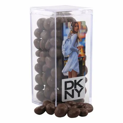 Acrylic Box with Chocolate Covered Peanuts - Medium - Custom Patch Factory