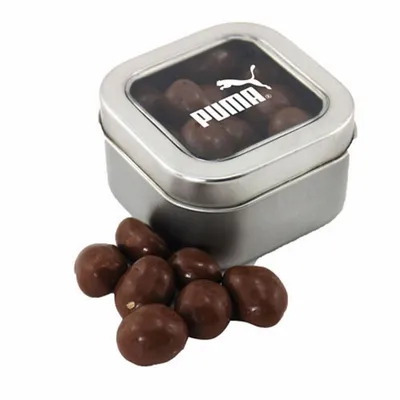 Window Tin with Choc Peanuts - Custom Patch Factory