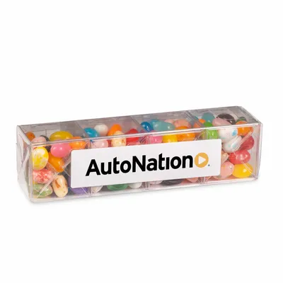 4 Cube Acetate Gift Box with Gourmet Jelly Beans - Custom Patch Factory