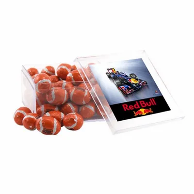 Acrylic Box with Chocolate Footballs - Large - Custom Patch Factory